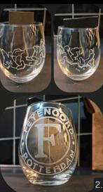 Gegraveerde Eredivisie voetbalclub glazen met naam, Ophalen of Verzenden, Nieuw, Bierglas