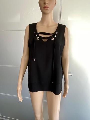 H553 Sophia Perla maat 40=M lang top blouse zwart beschikbaar voor biedingen