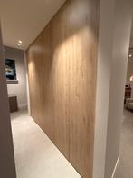 Houten kledingkast met planken en hangruimte, Huis en Inrichting, Ophalen, 200 cm of meer, Zo goed als nieuw, Met lade(s)