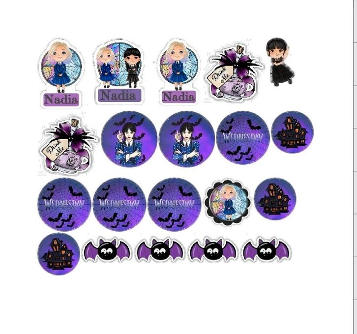 Gepersonaliseerde stickers gemaakt op bestelling naar wens, Hobby en Vrije tijd, Taarten en Cupcakes maken, Nieuw, Bakvorm, Taarten of Cupcakes