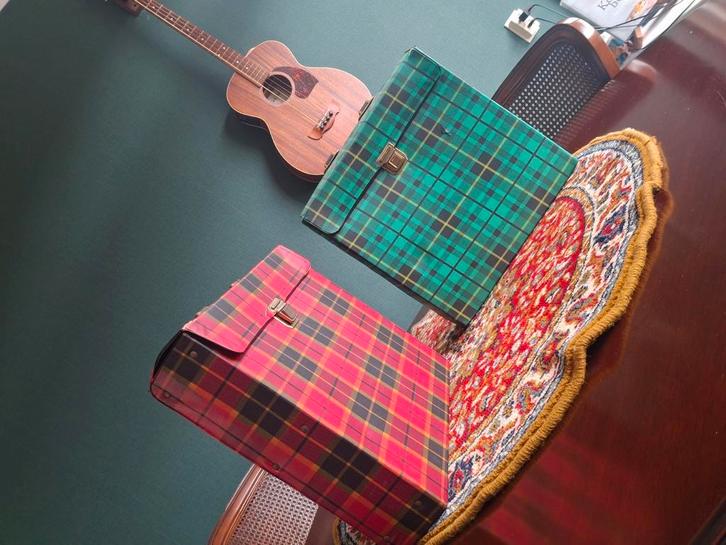 Vintage 70's platenkoffer, Sieraden, Tassen en Uiterlijk, Koffers, Gebruikt, Hard kunststof, Ophalen of Verzenden