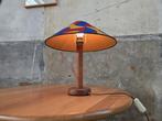 Mid Century Design Teakhout Tafel Lamp Domus | Nieuwe Kap
