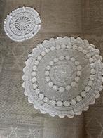 Retro Gehaakt Tafelkleeden wit, Huis en Inrichting, Stoffering | Tapijten en Kleden, Gebruikt, Wit, Rond, 50 tot 100 cm