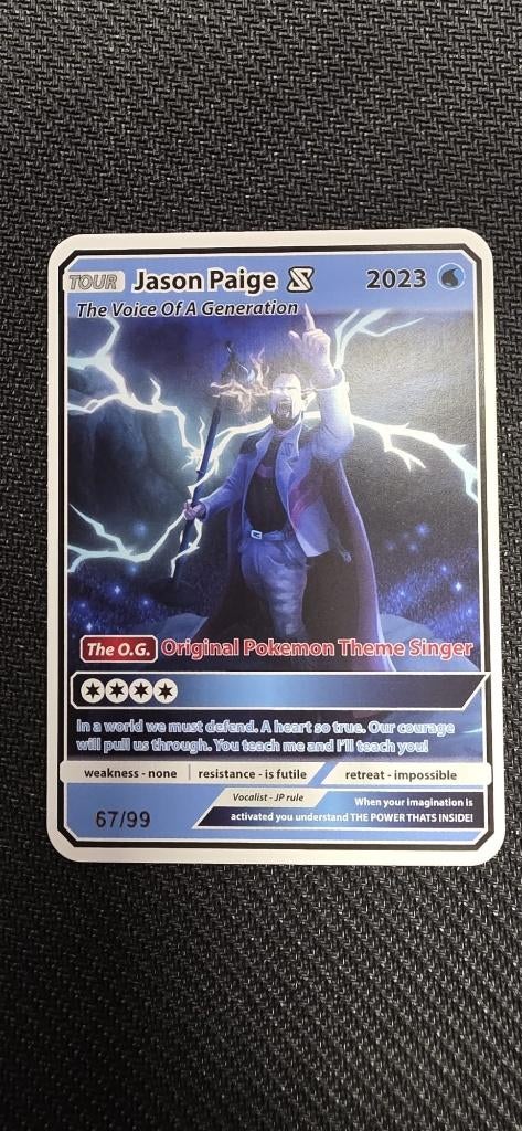 Pokémon Jason Paige Tour 67-99, Ophalen of Verzenden, Nieuw, Losse kaart, Foil