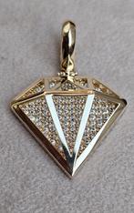Prachtige 14k gouden diamant form hanger, Sieraden, Tassen en Uiterlijk, Overige voorstellingen, Nieuw, Ophalen of Verzenden, Goud