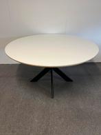 Ronde eettafel HPL wit 150cm, 150 tot 200 cm, Rond, Ophalen of Verzenden, Zo goed als nieuw