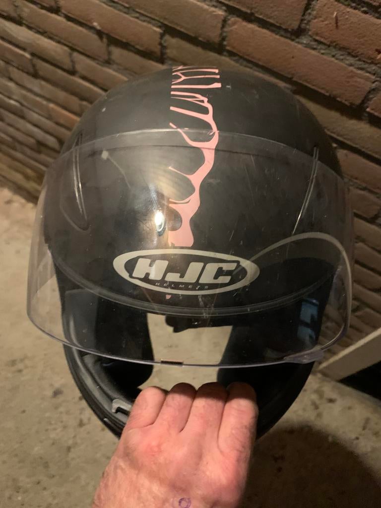 Helm xs, Fietsen en Brommers, Brommerhelmen, Ophalen, Zo goed als nieuw, Extra small of kleiner