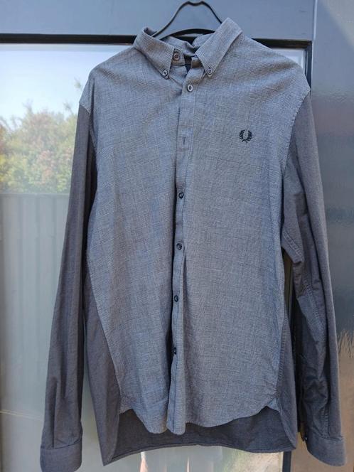 Fred Perry blous overhemd, Kleding | Heren, Overhemden, Zo goed als nieuw, Halswijdte 38 (S) of kleiner, Grijs, Ophalen of Verzenden