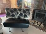 Design Love Seat, echt leer en stof, Gebruikt, 125 cm of meer, Modern, stoer en mooi, 125 cm of meer