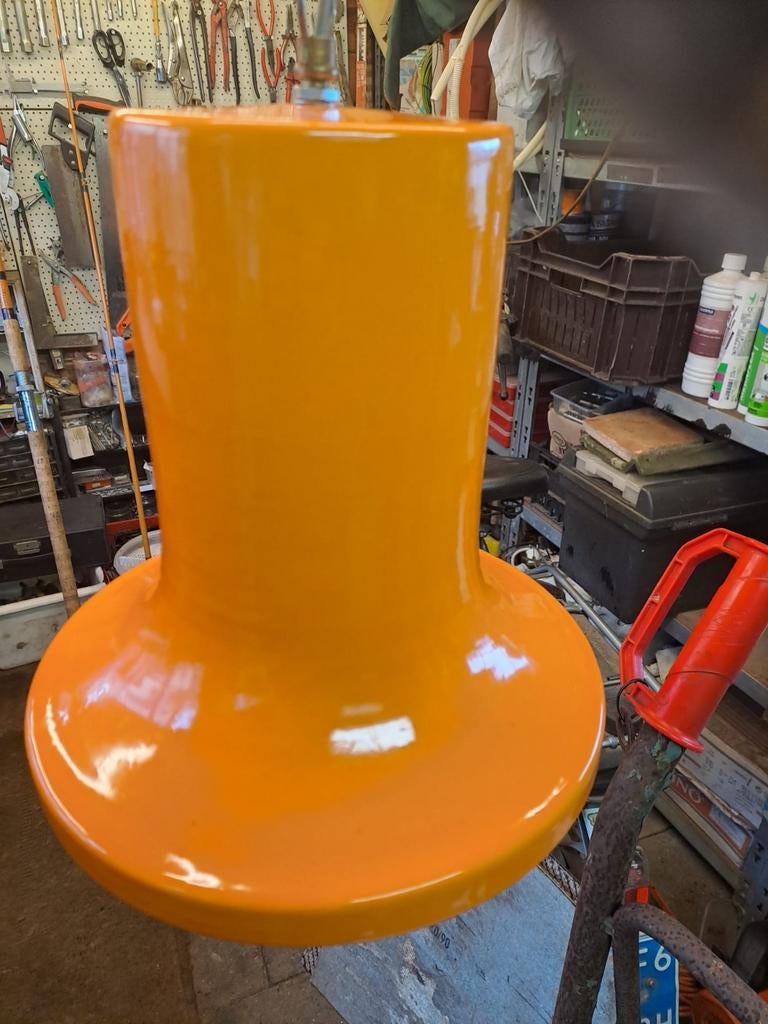 Vintage Oranje Lamp, Huis en Inrichting, Lampen | Hanglampen, Ophalen of Verzenden, Gebruikt, Minder dan 50 cm