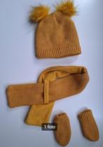 Muts, sjaal en wantjes 4/9 maanden, Ophalen, Maat 62, Jongetje of Meisje, Zo goed als nieuw