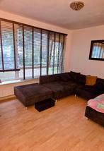 Zwarte hoekbank te koop, Ophalen, Gebruikt, Hoekbank, Stof