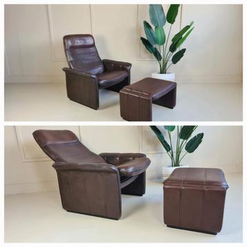 2 Sets Van De Sede DS 50/52 Lederen Fauteuils + Hockers beschikbaar voor biedingen