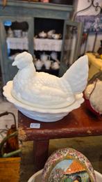 Geperst wit glas bon bon schaaltje met kip,  pasen, Ophalen of Verzenden