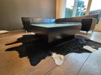 salontafel zwart met melkglasplaat 120x120x40, Ophalen, Gebruikt, 100 tot 150 cm, 50 tot 100 cm
