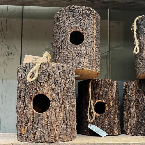 Vogelhuisje boomstam 16x16x20cm, Tuin en Terras, Vogelhuisjes en Vogelbaden, Nieuw, Ophalen of Verzenden