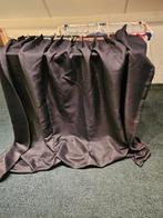 2 zwarte lange gordijnen,  lengte 2.17 x 1.10 per gordijn, Huis en Inrichting, Ophalen of Verzenden, 200 cm of meer