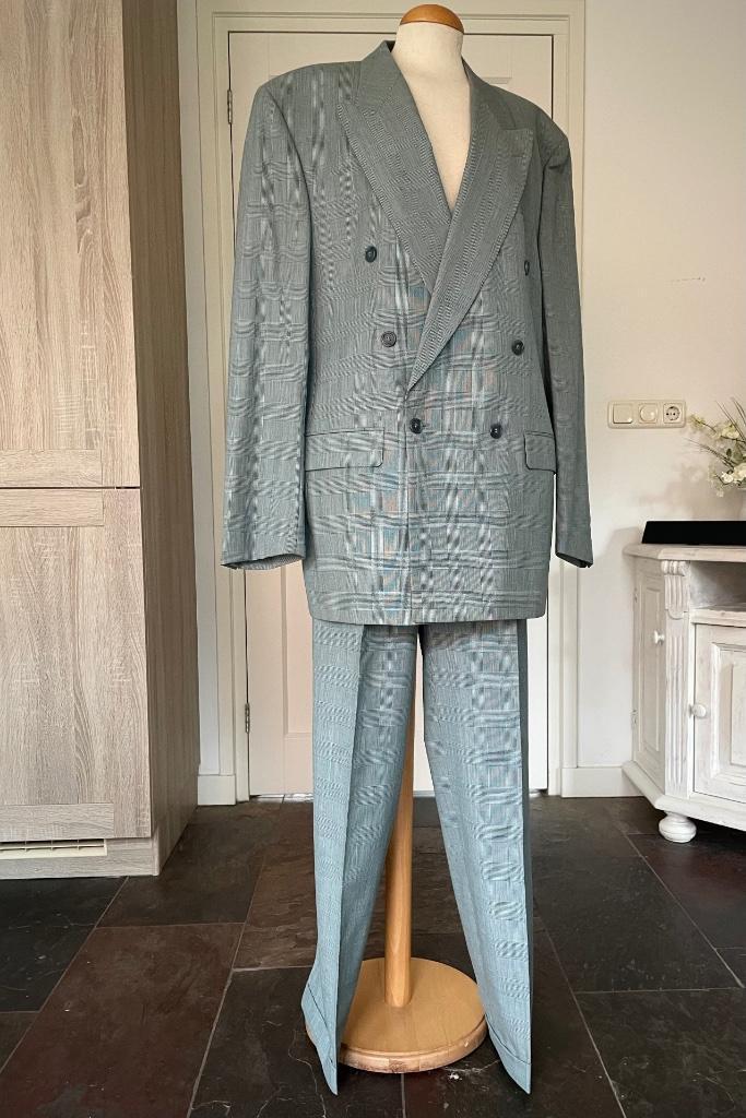 VINTAGE kostuum 60er jaren - herenmaat 50, Kleding | Heren, Kostuums en Colberts, Gedragen, Maat 48/50 (M), Groen, Ophalen