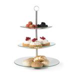 Glazen 3 Lagen Taart Standaards, Huis en Inrichting, Woonaccessoires | Etagères, Ophalen of Verzenden, Zo goed als nieuw