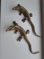 Twee koperen salamanders, Antiek en Kunst, Ophalen of Verzenden