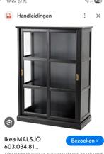 ikea vitrinekast malsjo, Ophalen, 100 tot 150 cm, 100 tot 150 cm, Zo goed als nieuw
