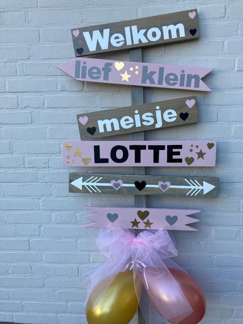 geboorte bord meisje, Kinderen en Baby's, Kraamcadeaus en Geboorteborden, Nieuw, Geboortebord, Ophalen of Verzenden