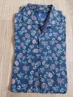 R2 Herenblouse met bloemenprint, donkerblauw - Maat M/L, Ophalen, Blauw, Halswijdte 39/40 (M), Zo goed als nieuw