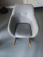 Grijze Schommelstoel - Scandinavisch Design, Huis en Inrichting, Fauteuils, Gebruikt, Metaal, Minder dan 75 cm, Scandinavisch