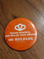 B 044 Donor Worden Speldje/ Button, Verzamelen, Ophalen of Verzenden