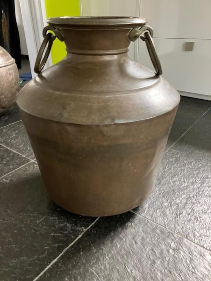 antieke koperen  bloempot groot, Antiek en Kunst, Antiek | Koper en Brons, Koper, Ophalen of Verzenden