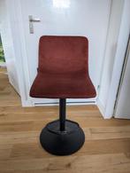 Barkruk velvet cognac, Huis en Inrichting, Barkrukken, Ophalen, Zo goed als nieuw, 90 cm of meer, 1 kruk