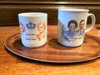 Twee mokken bekers Koninklijk Huis Juliana Beatrix Claus, Antiek en Kunst, Ophalen of Verzenden