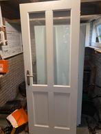 Nette deur met glasruit, Doe-het-zelf en Verbouw, Deuren en Horren, Binnendeur, Ophalen of Verzenden, 200 tot 215 cm, Glas