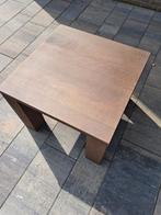 Eiken bijzettafel, 65x65x47 cm, kleur: leem eiken, Ophalen, Zo goed als nieuw, Vierkant, Minder dan 50 cm