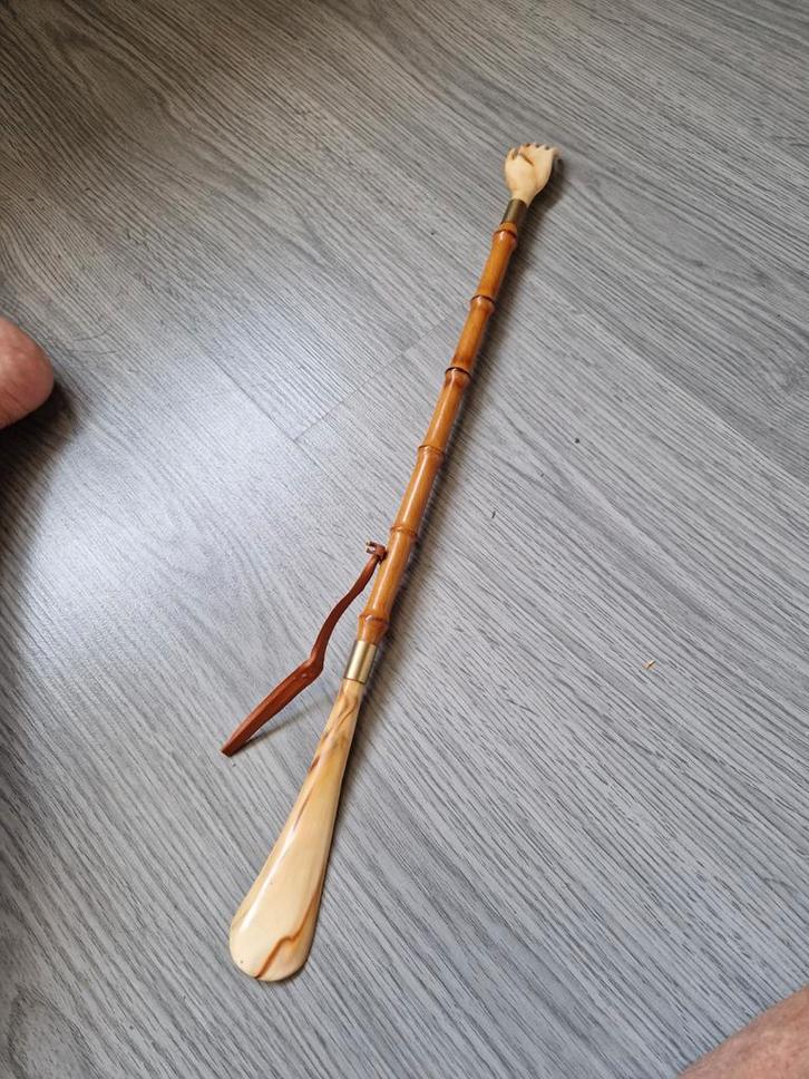 Vintage Schoenlepel & Ruggenkrabber - Handgemaakt, Antiek en Kunst, Antiek | Overige Antiek, Ophalen