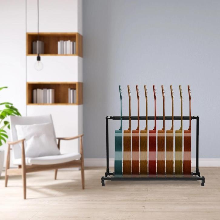 Opvouwbare 9-Slot Gitaar Standaard, Muziek en Instrumenten, Standaards, Gitaar, Verzenden