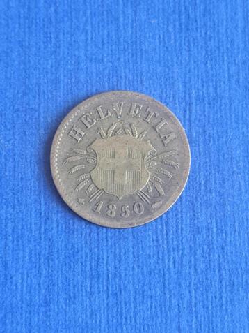 1850 BB Zwitserland 5 rappen in zilver Straatsburg beschikbaar voor biedingen