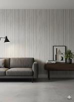 14108 Gestreept vintage behang blauw en goud op wit swiet, Huis en Inrichting, Stoffering | Behang, Verzenden, Wit