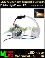 Camper 230V LED inbouwspot MINI spot 3watt Warmwit M1 NDB, Caravans en Kamperen, Ophalen of Verzenden, Nieuw