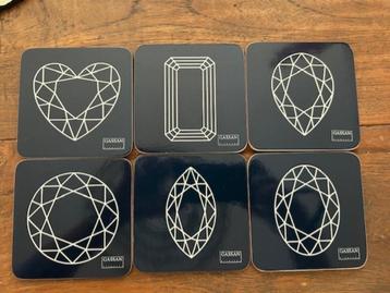 NIEUW ! Limited edition 6 onderzetters Gassan Diamonds 10x10 beschikbaar voor biedingen