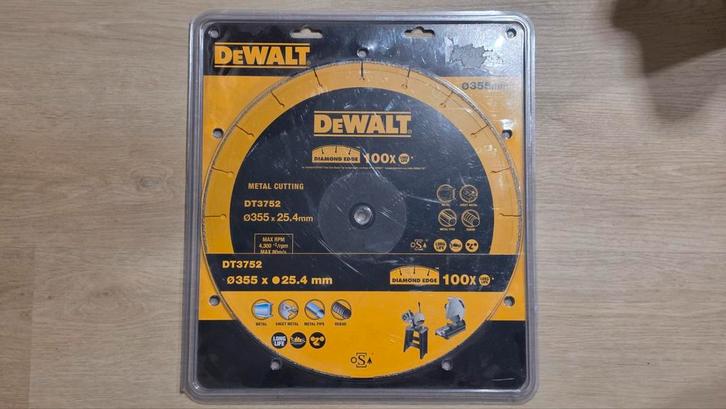 DeWalt DT3752 Diamantdoorslijpschijf 355mm Metaal, Doe-het-zelf en Verbouw, Gereedschap | Machine-onderdelen en Toebehoren, Nieuw