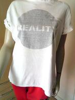 GARCIA wit katoenen shirt met inside print reality L, Kleding | Dames, Verzenden, Wit, Maat 42/44 (L), Korte mouw