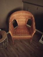 Rieten stoel, Huis en Inrichting, Fauteuils, Ophalen of Verzenden, Gebruikt, Minder dan 75 cm, 50 tot 75 cm