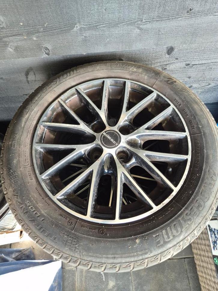 MAK of BORBET velg met banden 165/65R15 ContiTS850 of b, Auto-onderdelen, Banden en Velgen, Banden en Velgen, Winterbanden, 15 inch