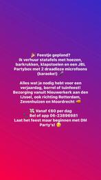 TE HUUR statafels, barkrukken, JBL Partybox Karaoke, Ophalen of Verzenden
