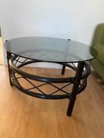 Prachtige rotan tafel, Huis en Inrichting, 50 tot 100 cm, Minder dan 50 cm, Glas, Rond