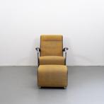 1x Leolux Scylla hoge rug + bijpassende hocker geel/paars, Huis en Inrichting, Niet ingevuld, Niet ingevuld, Leer, Ophalen of Verzenden