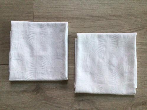 2 nog Ongebruikte wit katoenen damast servetten…50x50 cm…, Huis en Inrichting, Keuken | Textiel, Nieuw, Wit, Ophalen of Verzenden