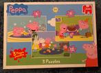 Puzzels - Peppa pig - 3 puzzels - 3+ jaar, Kinderen en Baby's, Speelgoed | Kinderpuzzels, 10 tot 50 stukjes, Ophalen of Verzenden