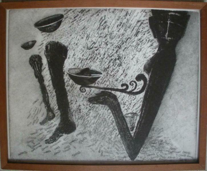 Ets Sjef Henderickx 1988 Stedelijk Museum Schiedam, Antiek en Kunst, Kunst | Etsen en Gravures, Ophalen of Verzenden